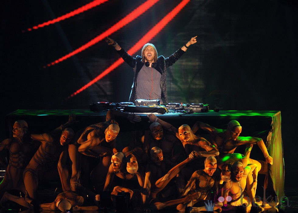 David Guetta durante una actuación en directo