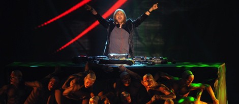 David Guetta durante una actuación en directo