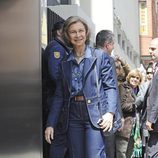 La Reina Sofía llegando al Hospital San José de Madrid para visitar al Rey