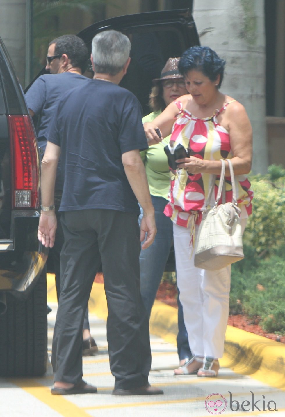 María Pizarro, madre de Alejandro Sanz, durante una visita a Miami