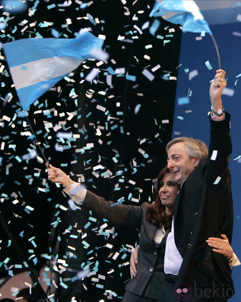 Cristina Kirchner con su marido Néstor Kirchner
