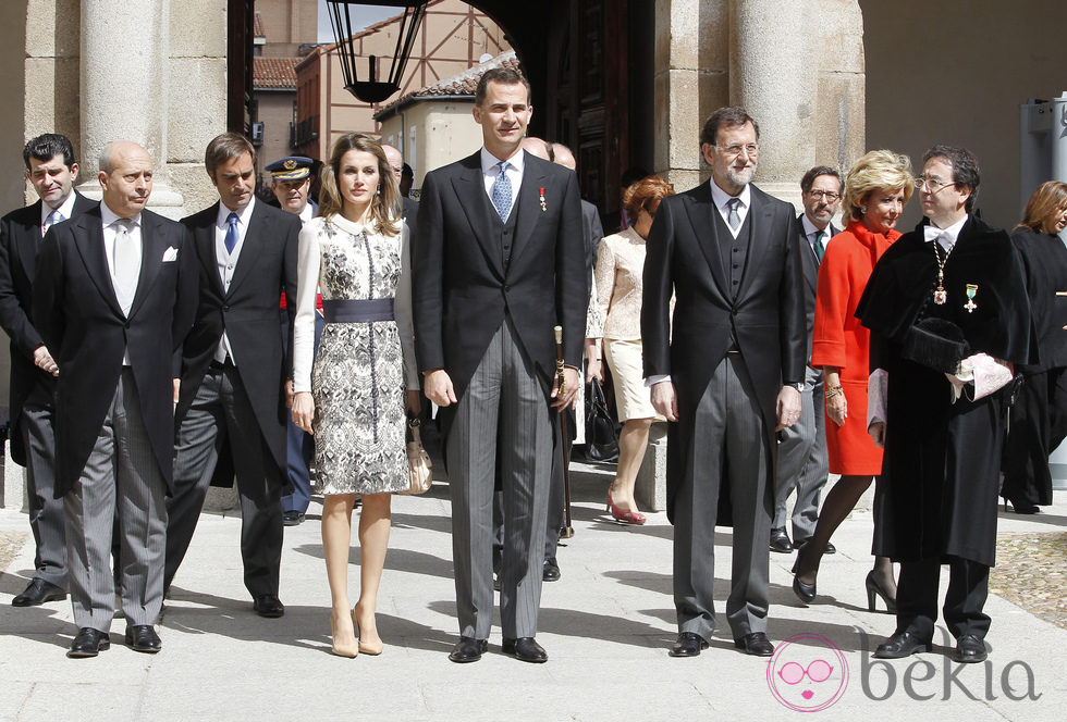 José Ignacio Wert, los Príncipes de Asturias y Mariano Rajoy en la entrega del Cervantes 2011
