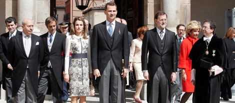 José Ignacio Wert, los Príncipes de Asturias y Mariano Rajoy en la entrega del Cervantes 2011