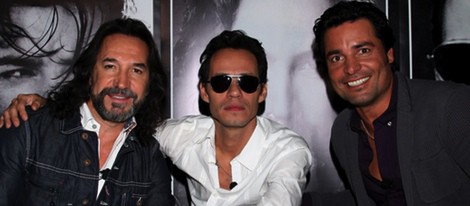 Marc Anthony, Chayanne y Marco Antonio Solís en la presentacón de su gira conjunta 'Gigantes'