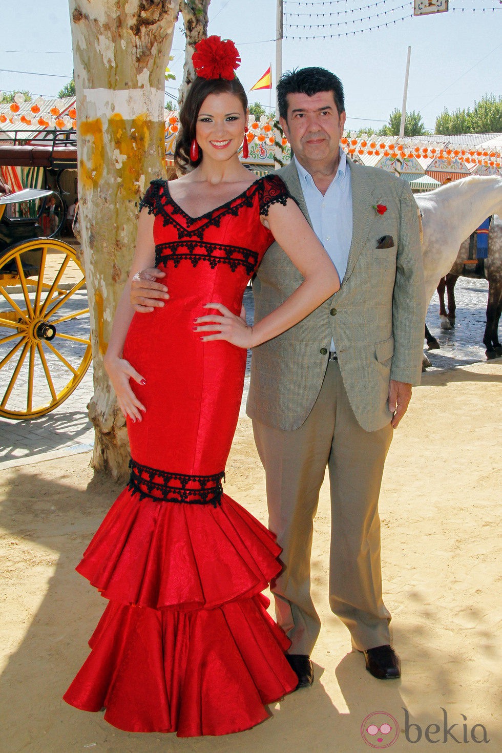 María Jesús Ruiz y José María Gil Silgado en la apertura de la Feria de Abril 2012