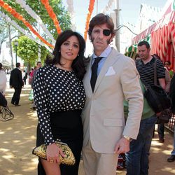 Juan José Padilla y su mujer Lidia Cabello en la Feria de Abril de Sevilla 2012