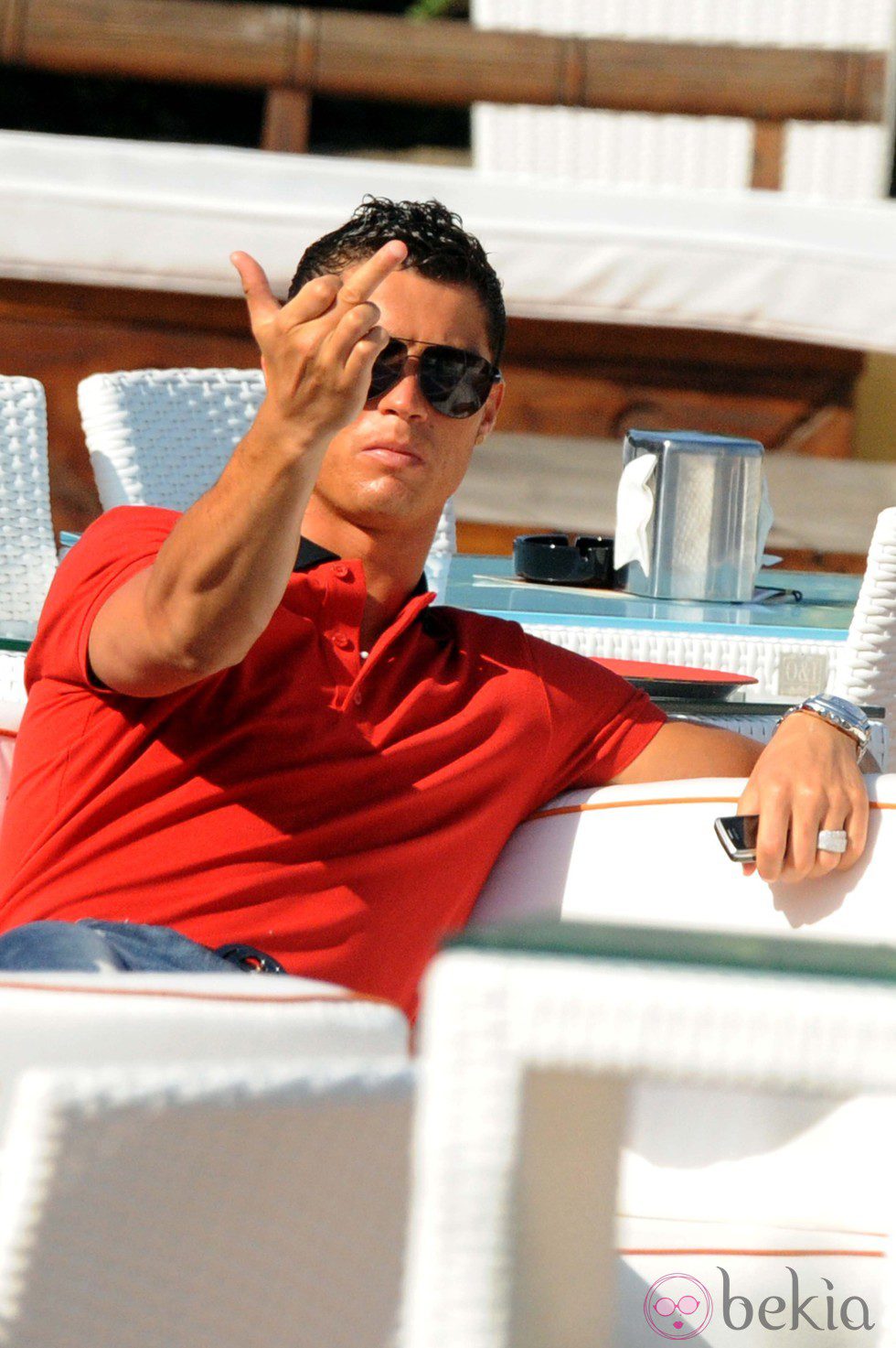 Cristiano Ronaldo enfadado con la prensa