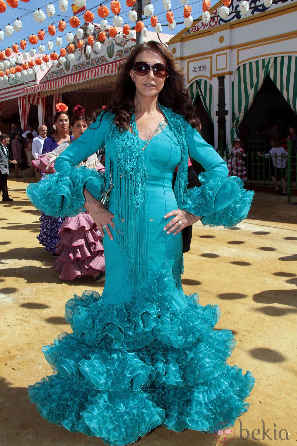 María Ángeles Grajal en la Feria de Abril de Sevilla 2012