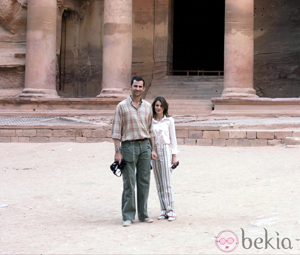 Los Príncipes de Asturias de luna de miel en Petra
