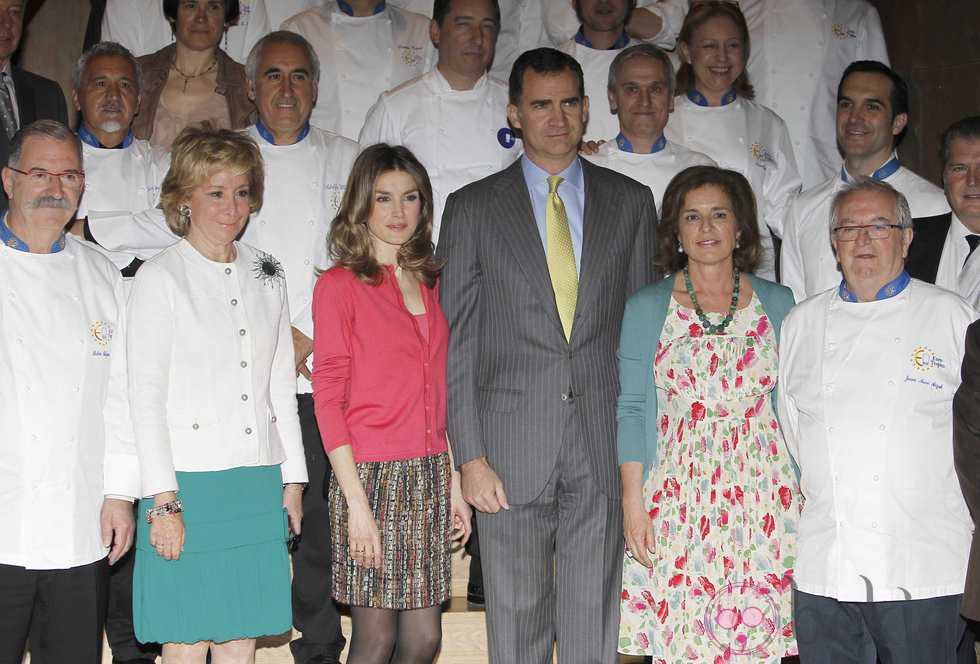 Pedro Subijana, Esperanza Aguirre, los Príncipes de Asturias, Ana Botella y Juan Mari Arzak