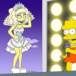 Lady Gaga en un cameo en la serie 'Los Simpson'