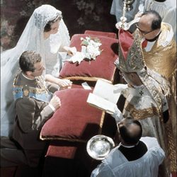 Boda de los Reyes Juan Carlos y Sofía en Atenas en 1962