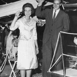 Los Reyes Juan Carlos y Sofía durante su luna de miel en 1962