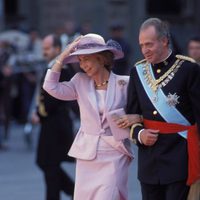 Los Reyes Juan Carlos y Sofía en la boda de los Duques de Palma