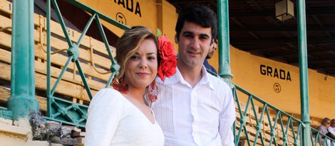 Jesulín de Ubrique y María José Campanario en la plaza de toros de Jerez