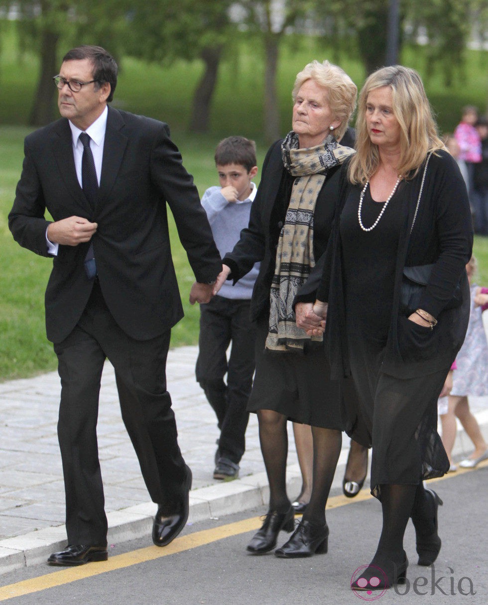 Clarie Liebaert en el funeral de su marido, Juan Mari Urdangarín