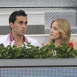 Álvaro Arbeloa y su mujer en el Masters Open 2012