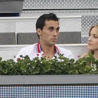 Álvaro Arbeloa y su mujer en el Masters Open 2012