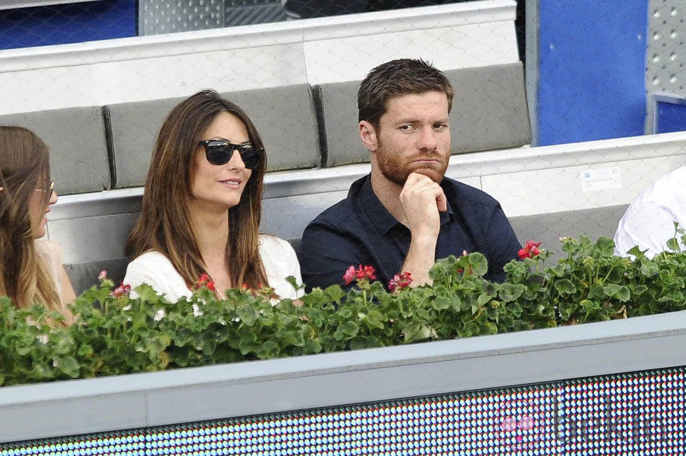 Xabi Alonso y su mujer en el Masters 1000 de Madrid 2012