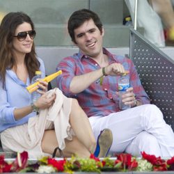 José María Aznar Jr y Mónica Abascal en la final del Masters de Tenis de Madrid 2012