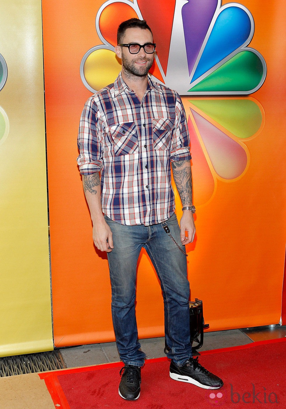 Adam Levine en los Upfronts 2012 de la cadena NBC
