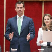 Los Príncipes de Asturias en la entrega de becas de la Fundación Caja Madrid