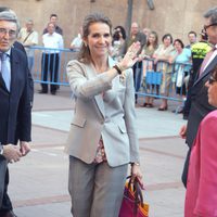 La Infanta Elena a su llegada a la corrida de la Asociación de la Prensa
