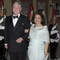 Los Príncipes de Serbia en una cena de gala en Buckingham Palace