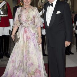 Los Reyes de Grecia en una cena de gala en Buckingham Palace