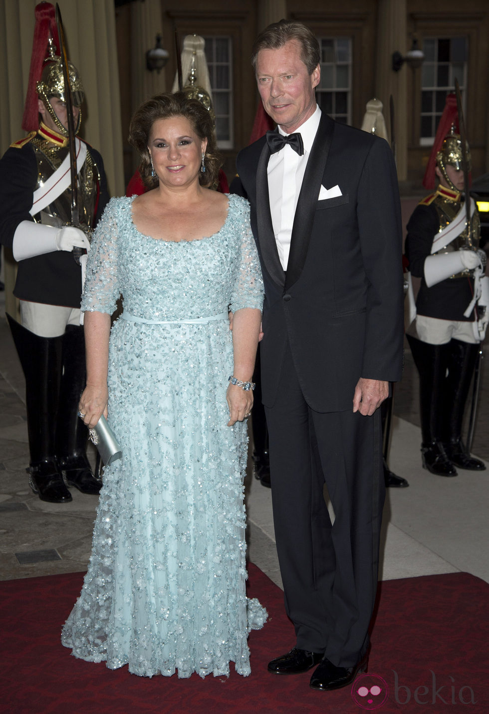 Los Grandes Duques de Luxemburgo en una cena de gala en Buckingham Palace
