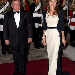 Los Reyes de Jordania en una cena de gala en Buckingham Palace