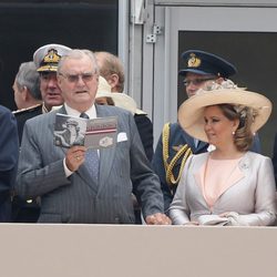 La Reina y el Príncipe de Dinamarca y los Grandes Duques de Luxemburgo en Windsor