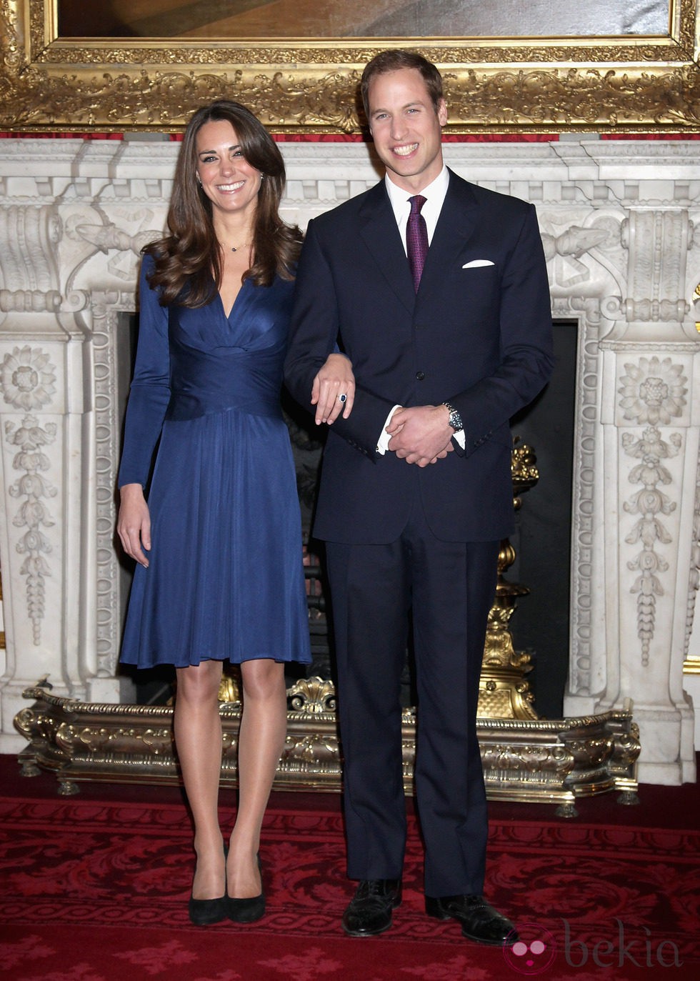 Guillermo de Inglaterra y Kate Middleton el día de la pedida oficial de mano