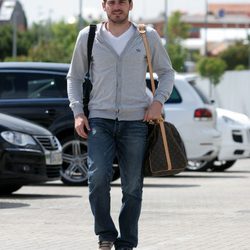 Iker Casillas a su llegada a la concentración de la Selección española en Las Rozas