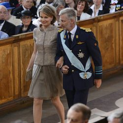 Los Príncipes de Bélgica en el bautizo de Estela de Suecia