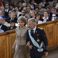 Los Príncipes de Bélgica en el bautizo de Estela de Suecia