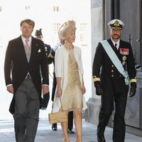 Guillermo de Holanda, Mary de Dinamarca y Haakon de Noruega en el bautizo de Estela de Suecia