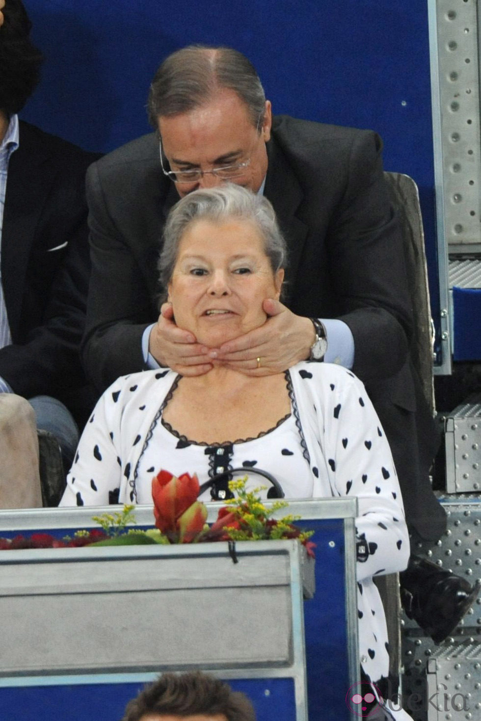 Florentino Pérez con su mujer, Pitina, en el Masters de Tenis de Madrid 2012
