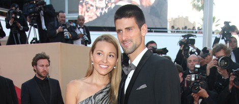 Novak Djokovic y su novia Jelena Ristic en el Festival de Cannes 2012