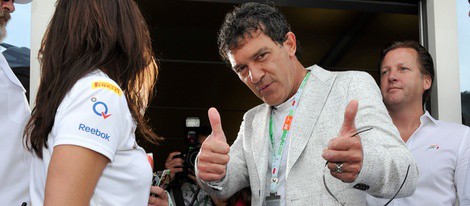 Antonio Banderas en el Gran Premio de Fórmula 1 de Mónaco