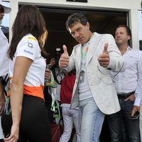 Antonio Banderas en el Gran Premio de Fórmula 1 de Mónaco
