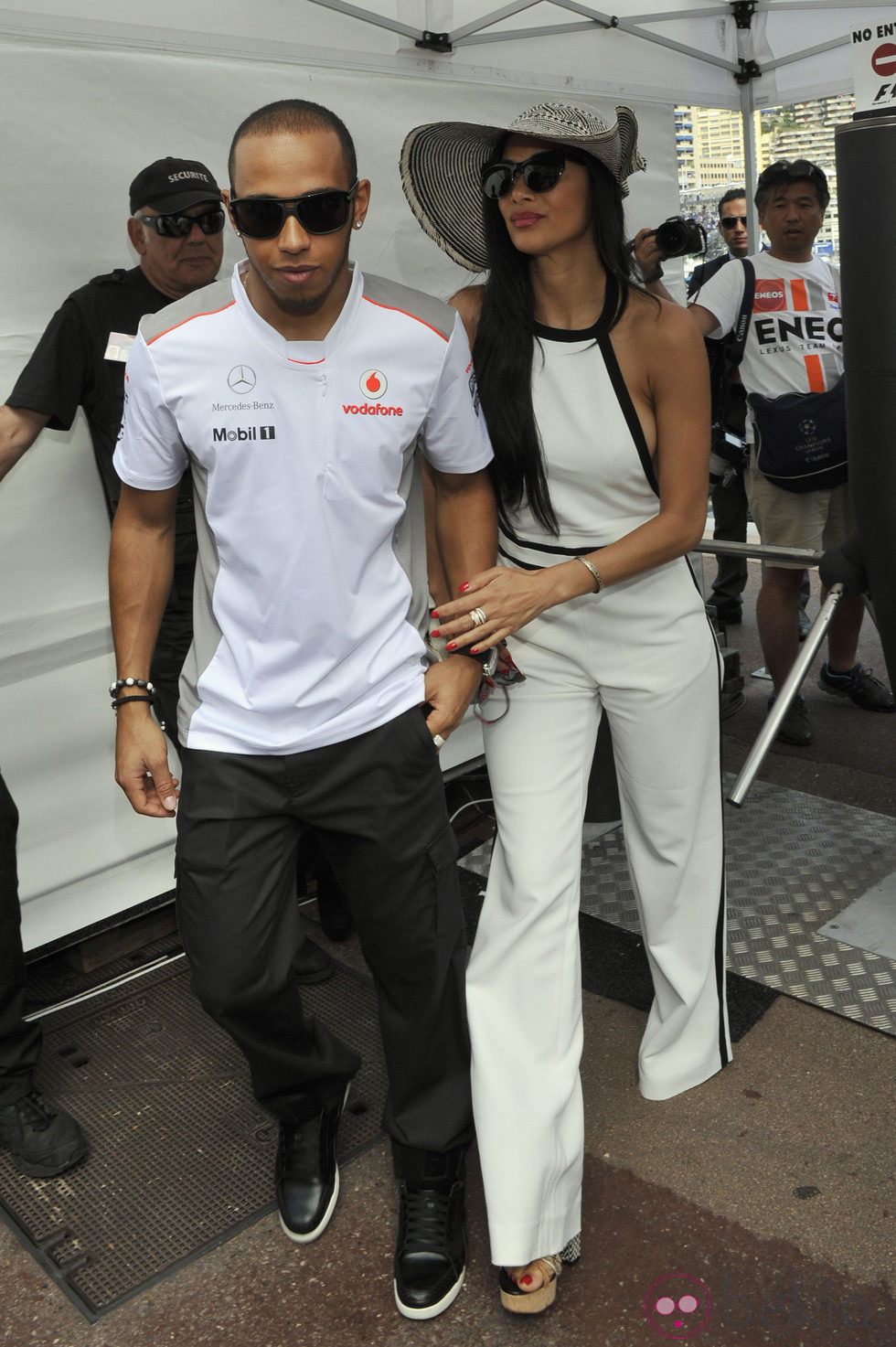 Lewis Hamilton y Nicole Scherzinger en el Gran Premio de Fórmula 1 de Mónaco