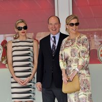 Los Príncipes de Mónaco y la Condesa de Wessex en el Gran Premio de F1 de Mónaco