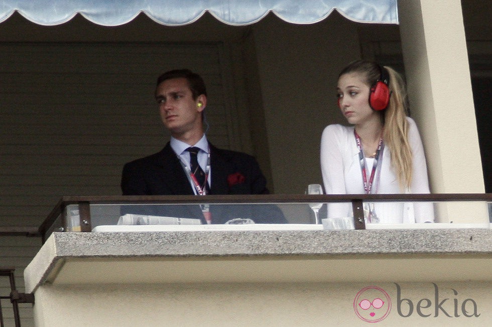Pierre Casiraghi y Beatriz Borromeo en el Gran Premio de Fórmula 1 de Mónaco