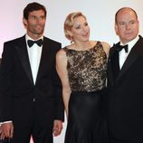 Los Príncipes de Mónaco con Mark Webber y su mujer en la gala posterior al Gran Premio de F1 de Mónaco