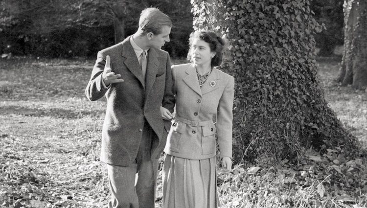 La Reina Isabel y el Duque de Edimburgo en 1947