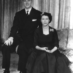 La Reina Isabel II y el Duque de Edimburgo en 1952