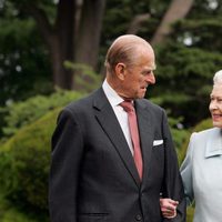 La Reina Isabel II y el Duque de Edimburgo en sus Bodas de Diamante