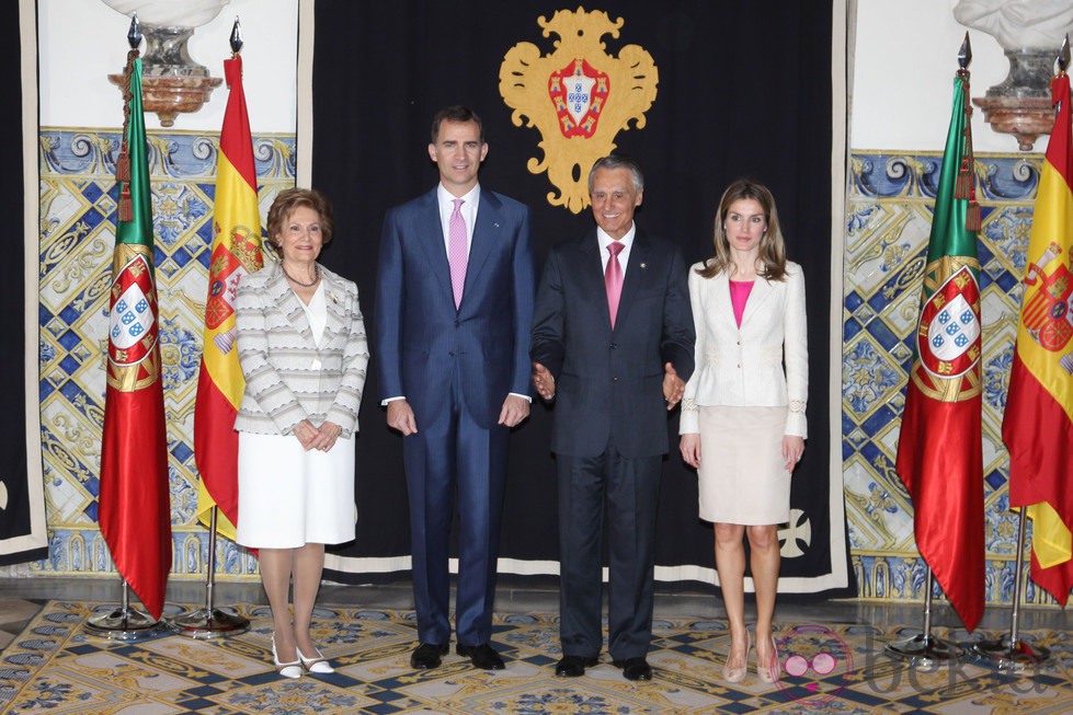 Los Príncipes de Asturias junto al Presidente de Portugal y su esposa en Lisboa