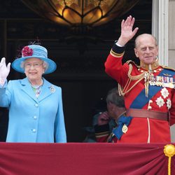 Isabel II y el Duque de Edimburgo en el 83 cumpleaños de la Reina
